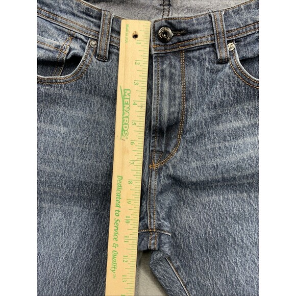 MBX Denim Jeans Men's Size 36X30 Slim Stretch Blue Distressed Dadcore Well Loved - Picture 5 of 16